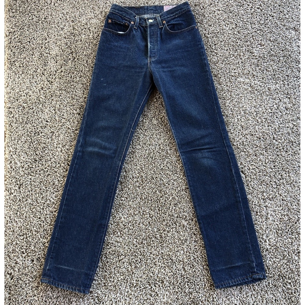 Vintage 80s Levis Jeans Size 29x36 Blue Denim Dark Wash Red Tab 26501 0117 USA